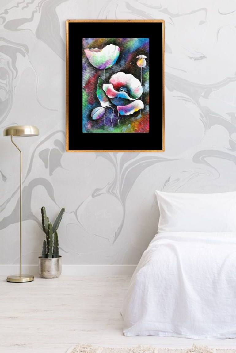 Original Abstract Expressionism Fantasy Painting by Ingrida Grosmane