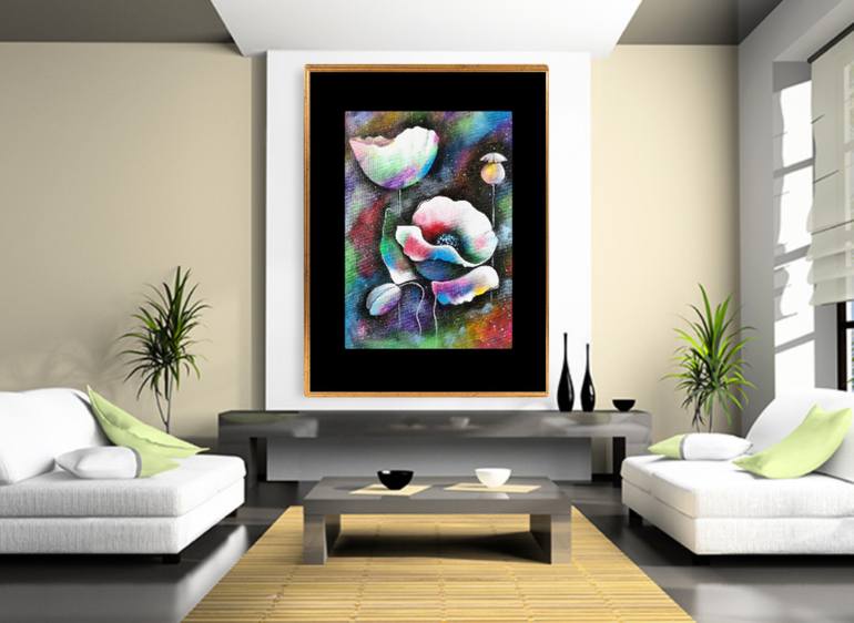 Original Abstract Expressionism Fantasy Painting by Ingrida Grosmane