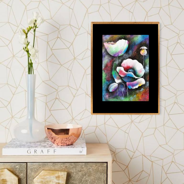 Original Abstract Expressionism Fantasy Painting by Ingrida Grosmane