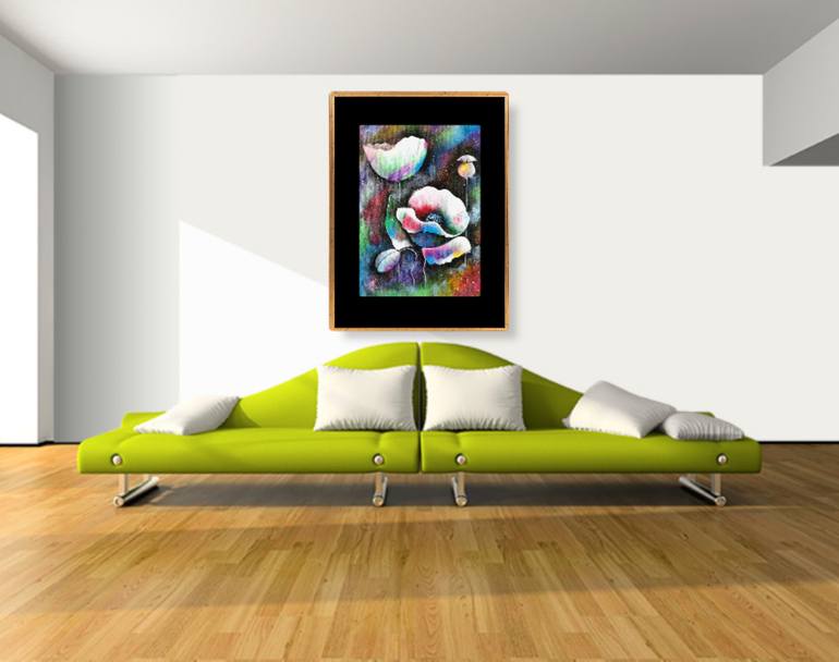 Original Abstract Expressionism Fantasy Painting by Ingrida Grosmane