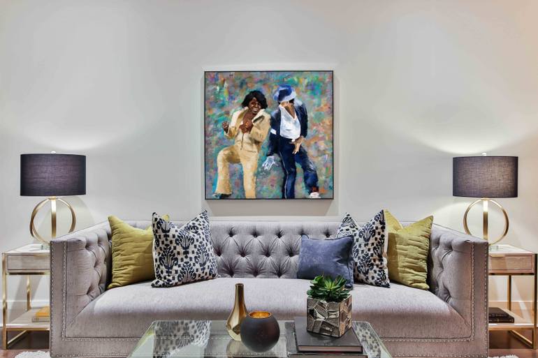 Original Abstract Pop Culture/Celebrity Painting by Ronel Lafleur