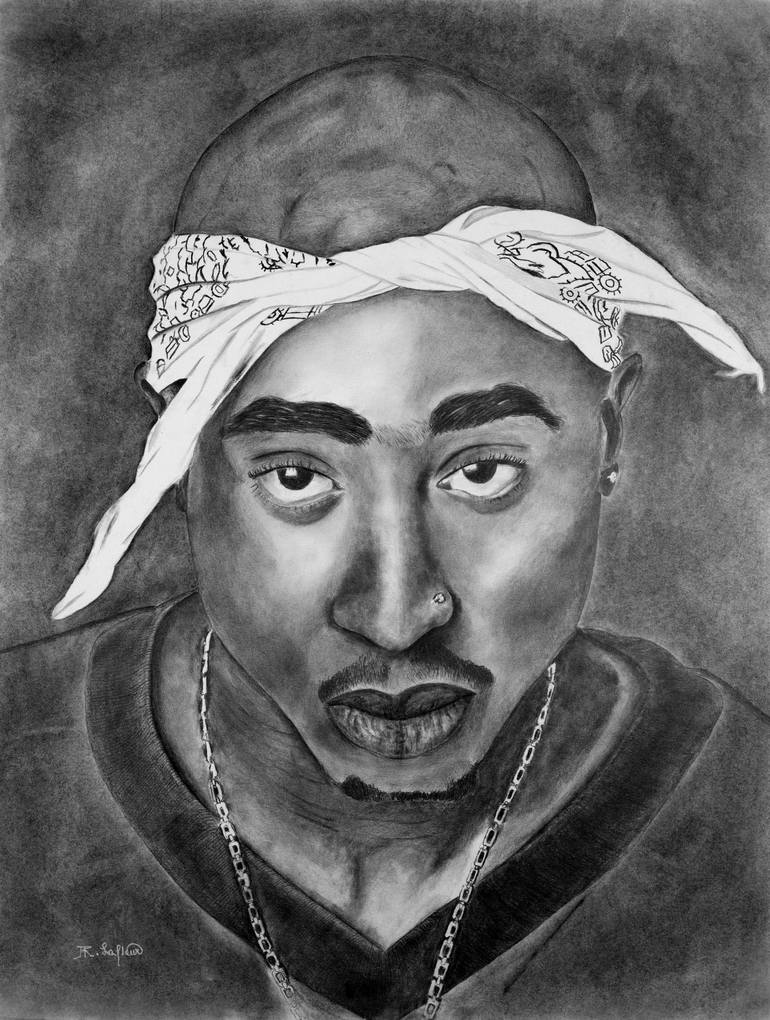 Tupac Shakur Drawing by Ronel Lafleur | Saatchi Art