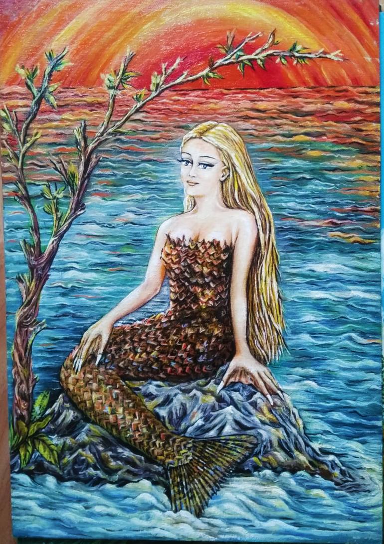 painting of a mermaid