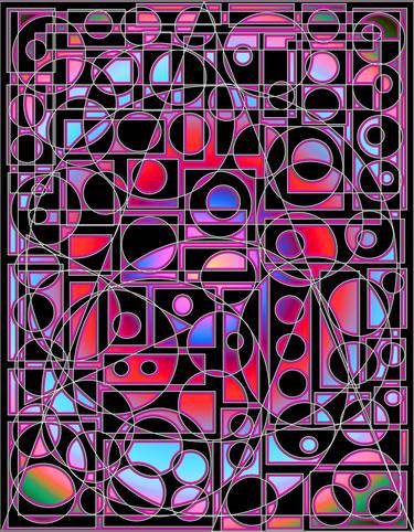 Print of Abstract Geometric Mixed Media by Edward Sawyer