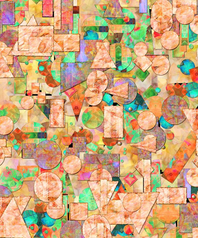 Original Art Deco Abstract Mixed Media by Edward Sawyer