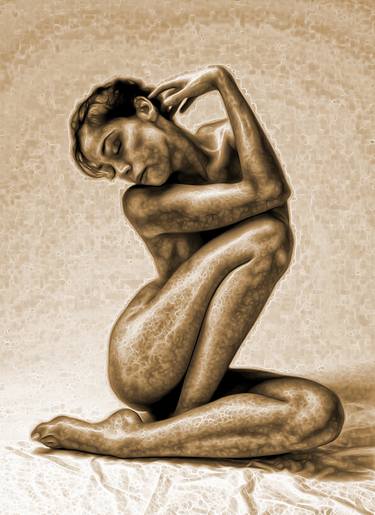 Print of Nude Mixed Media by Edward Sawyer