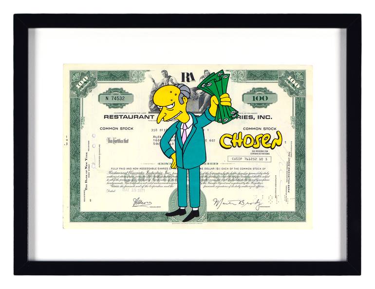 Simpsons Mr Burns Cash Money Drawing by Chosen Art | Saatchi Art