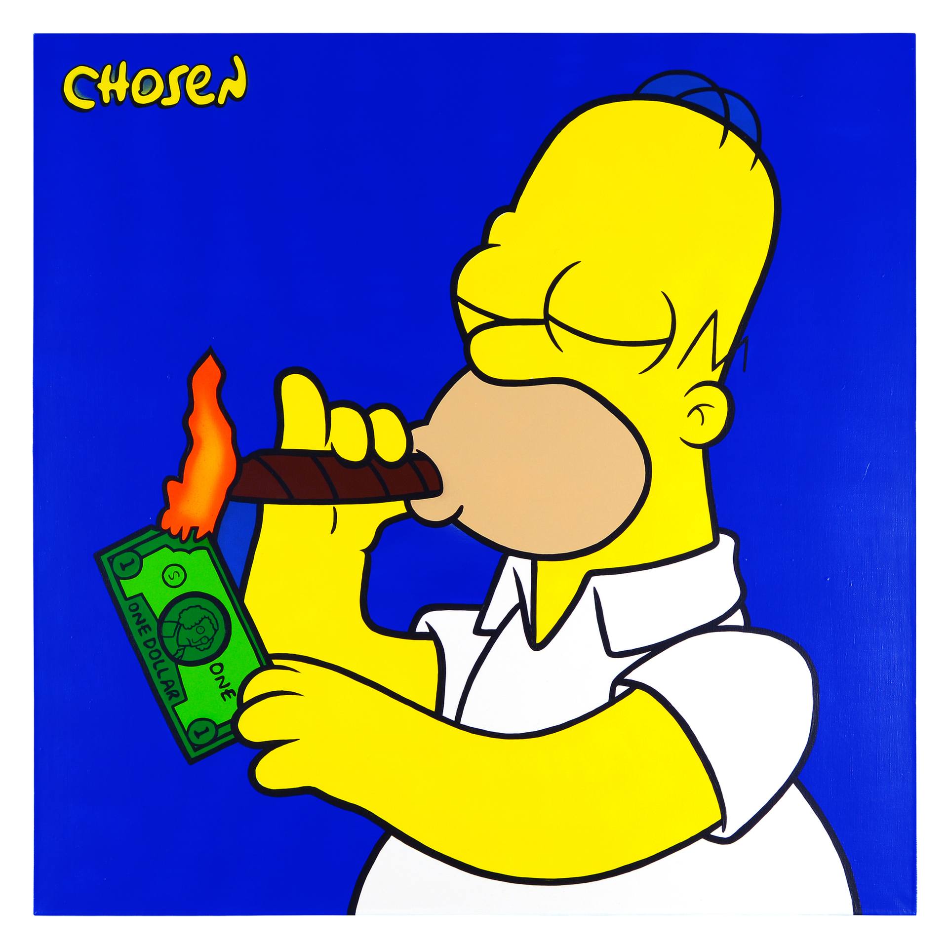 homer smoking cigarettes The Simpsons Homer Money Cigar