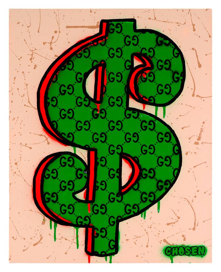 Louis Vuitton Dollar Sign Painting by Chosen Art