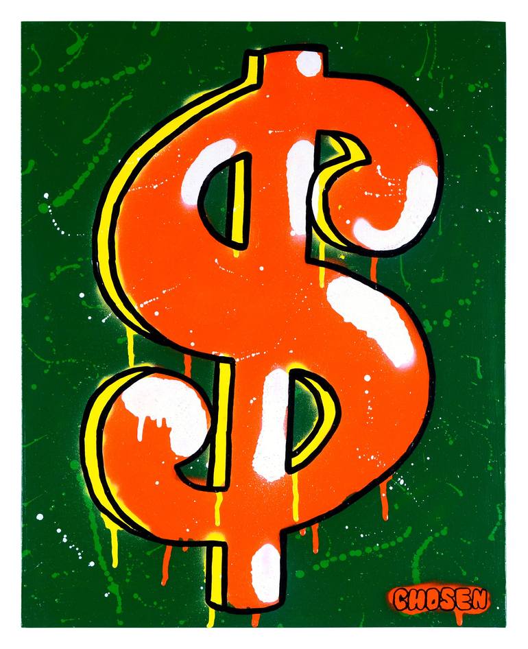 Louis Vuitton Dollar Sign Painting by Chosen Art