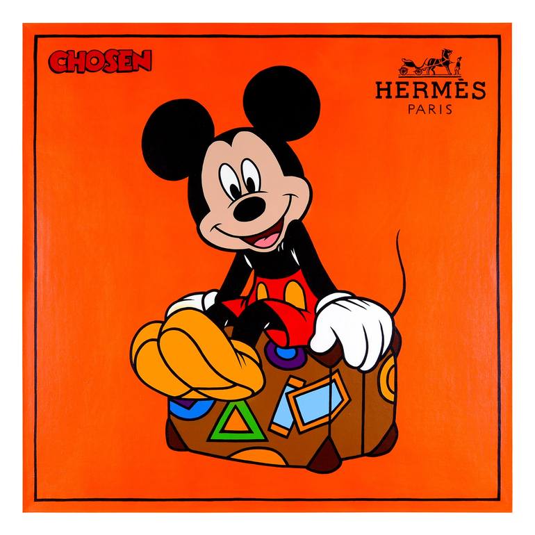 Hermès Birkin 35 Custom Artwork Mickey Mouse Bag