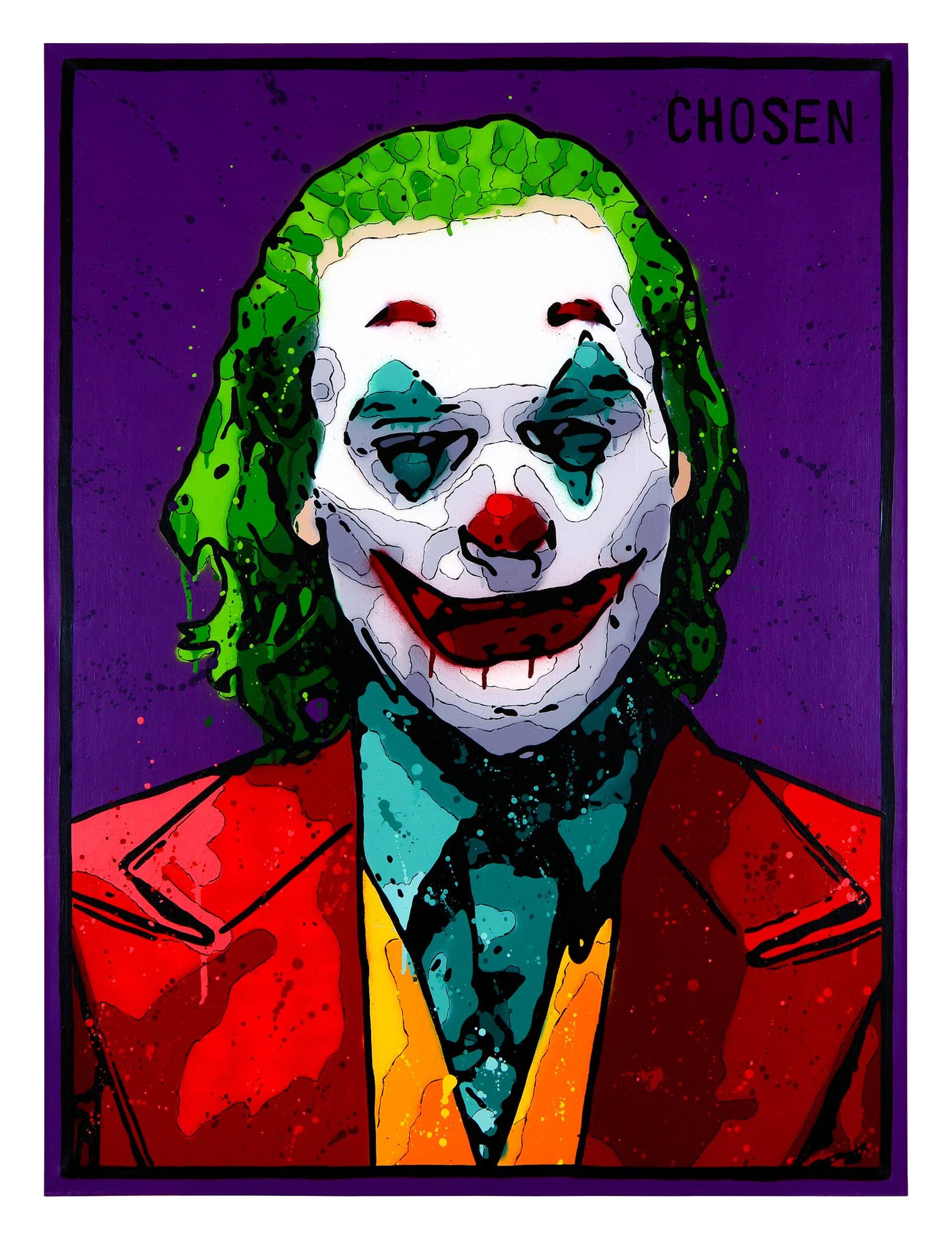 JOKER 油絵アート ジョーカー 手描き油絵 フレーム付き 3Qee.com 〒650-0012 兵庫