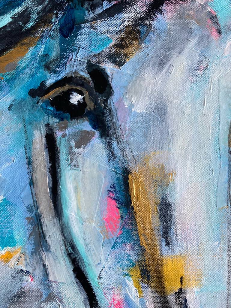 Original Abstract Expressionism Horse Painting by Krista Tannahill