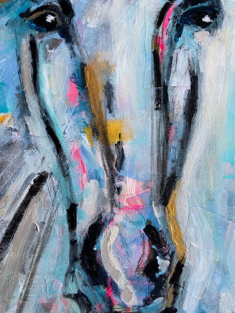 Original Abstract Expressionism Horse Painting by Krista Tannahill