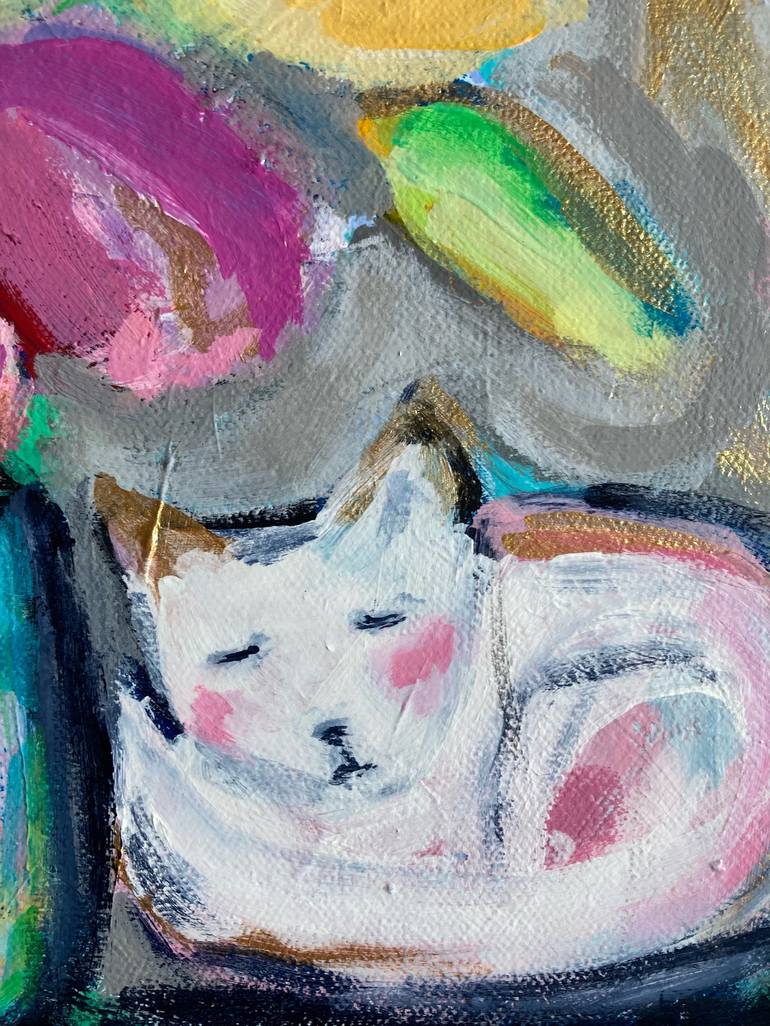 Original Cats Painting by Krista Tannahill