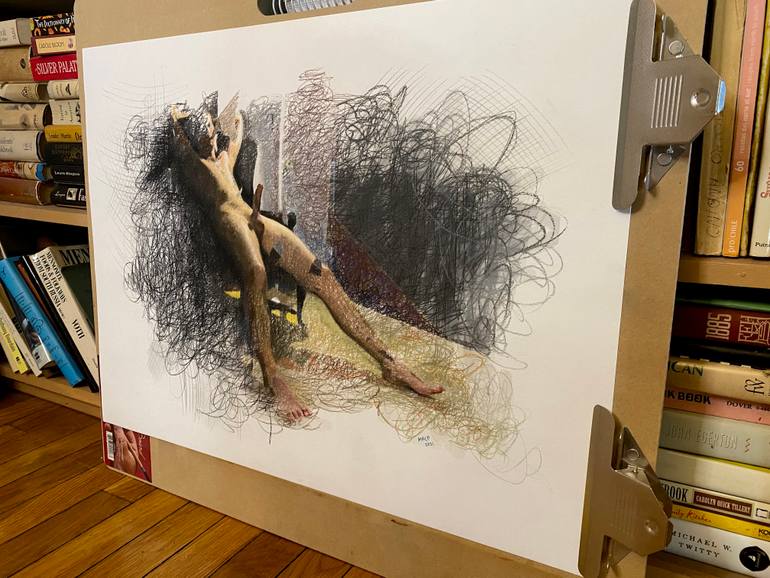 Original Abstract Erotic Drawing by Miguel Camacho-Padilla