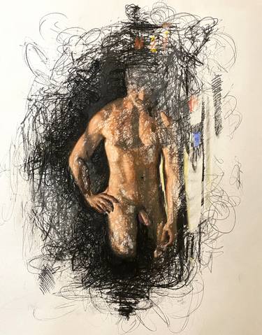 Print of Abstract Men Drawings by Miguel Camacho-Padilla