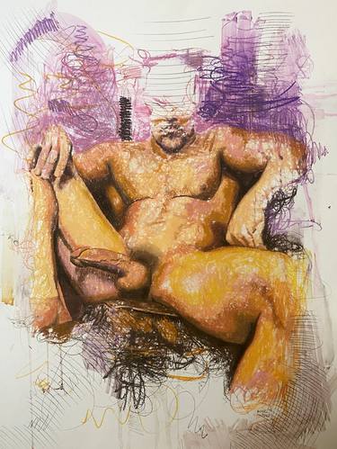 Print of Abstract Men Drawings by Miguel Camacho-Padilla
