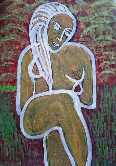 Print of Abstract Expressionism Nude Paintings by Siobhan Dempsey