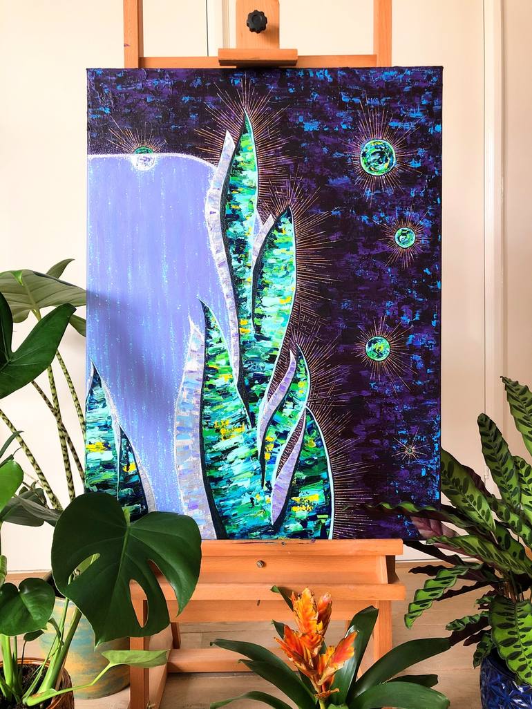 Original Abstract Botanic Painting by Olga Li