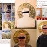 Photos and exhibition catalogs. Collage.