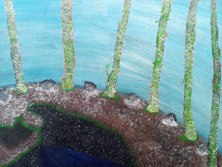 Original Conceptual Nature Painting by Yeshaya Dank