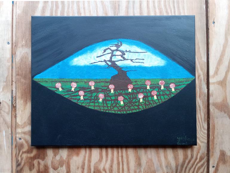 Original Abstract Landscape Painting by Yeshaya Dank