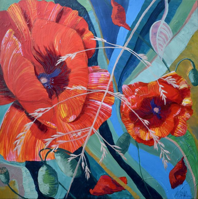 Poppy Jam 2 Painting by Anastasia Hansen | Saatchi Art