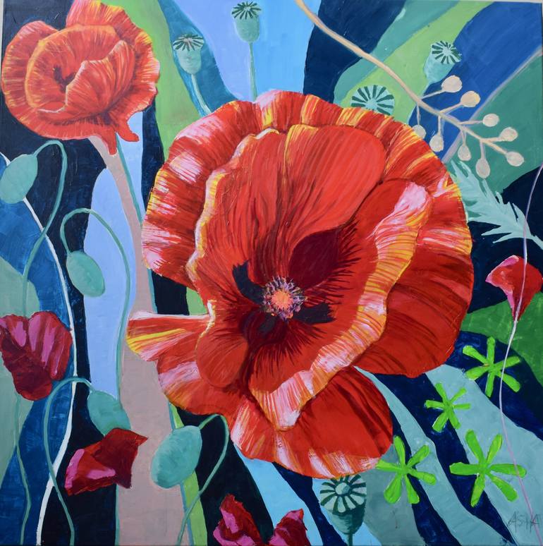 Poppy Jam 3 Painting by Anastasia Hansen | Saatchi Art