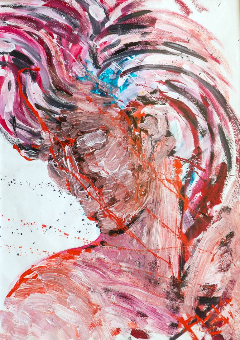Self-portrait Painting by Aleksandr Rext | Saatchi Art