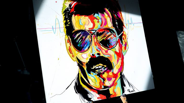 Original Pop Art Celebrity Painting by Aleksandr Rext