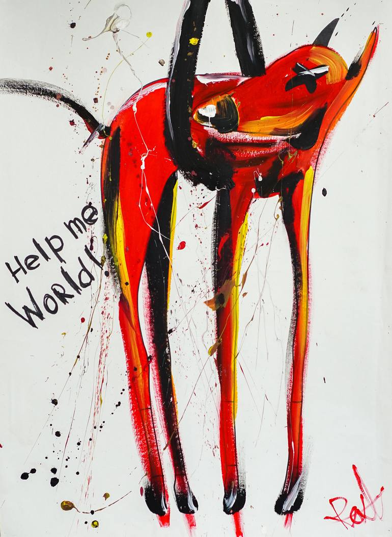 A dog that couldn't speak Korean Painting by Aleksandr Rext | Saatchi Art