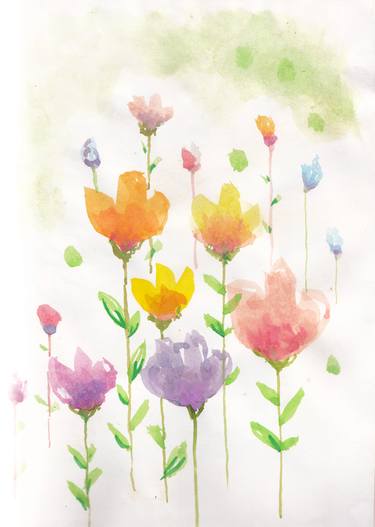 Print of Floral Paintings by Audee Mirza
