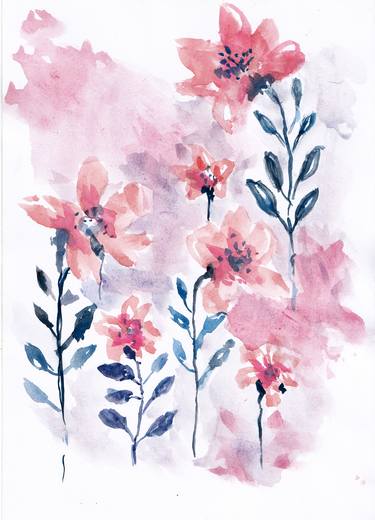 Print of Floral Paintings by Audee Mirza