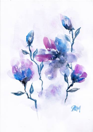 Print of Abstract Floral Paintings by Audee Mirza
