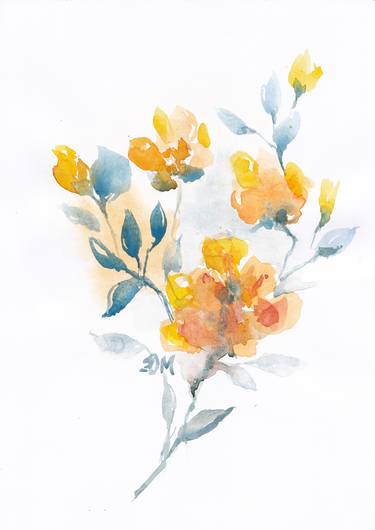 Original Abstract Floral Paintings by Audee Mirza
