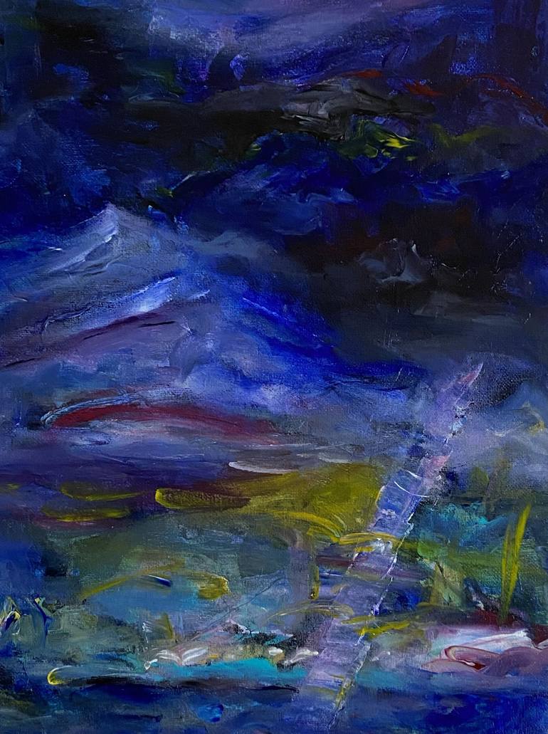 Original Abstract Painting by Cristina Godoy Cg In The Art | Abstract Art on Canvas | NIGHT PARk