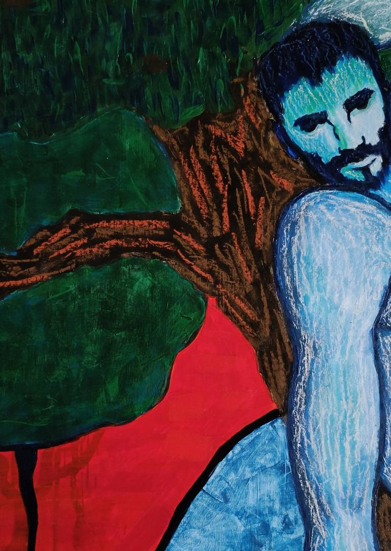 Original Contemporary Nude Painting by Alex SanVik