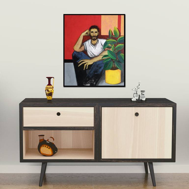 Original Figurative Men Painting by Alex Sanvik