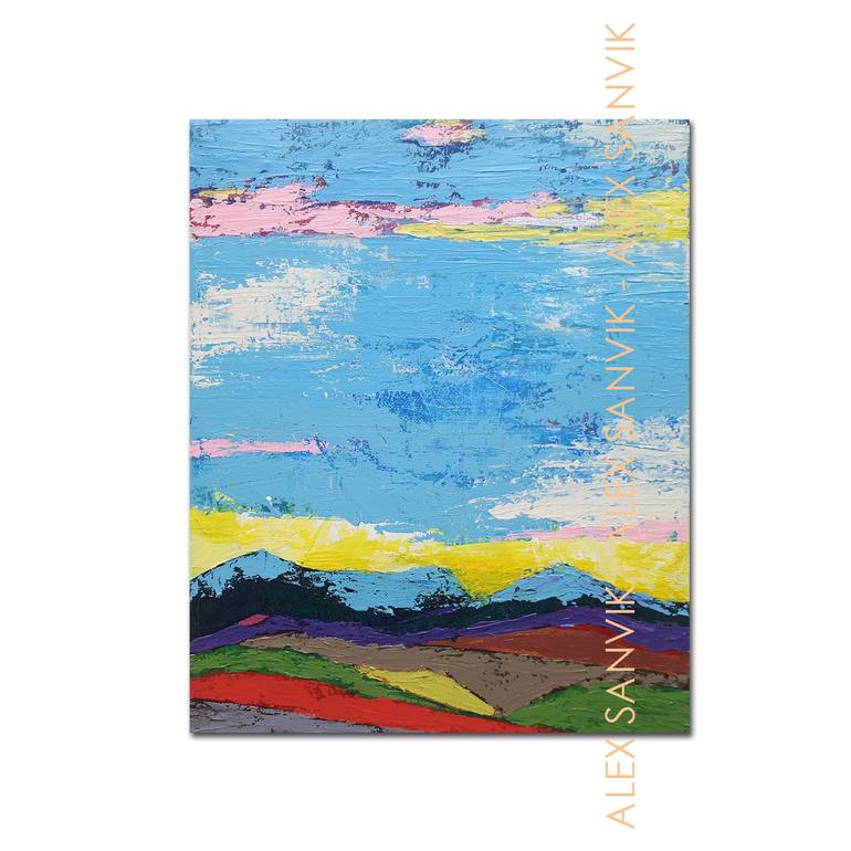 Original Abstract Landscape Painting by Alex SanVik