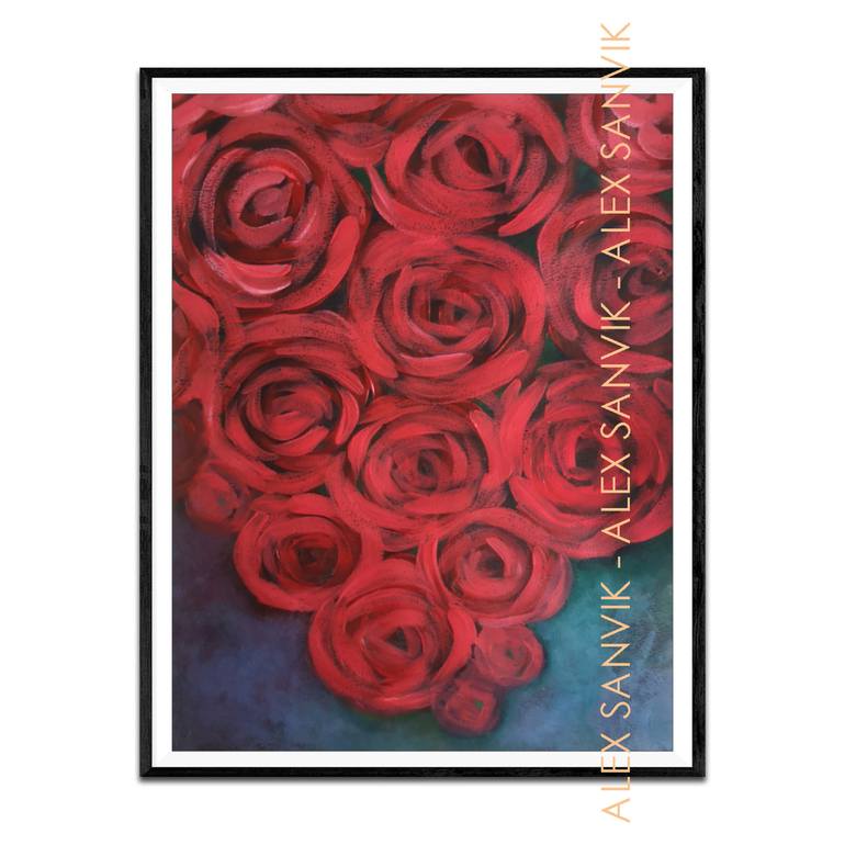 Original Floral Painting by Alex SanVik