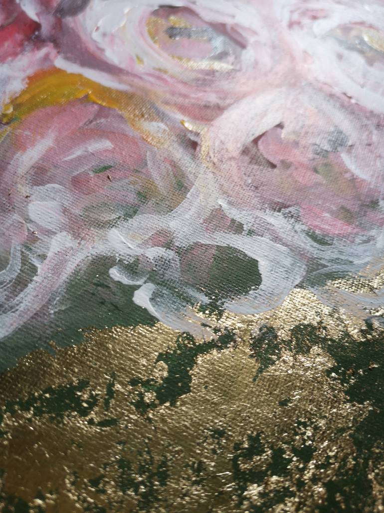 Original Abstract Floral Painting by Alex Sanvik