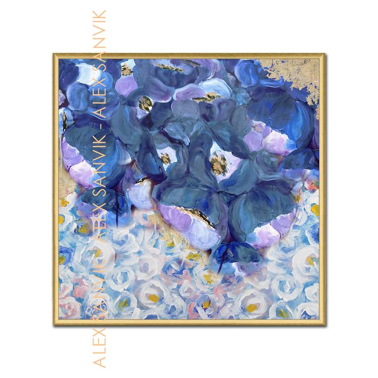 Original Abstract Floral Painting by Alex Sanvik