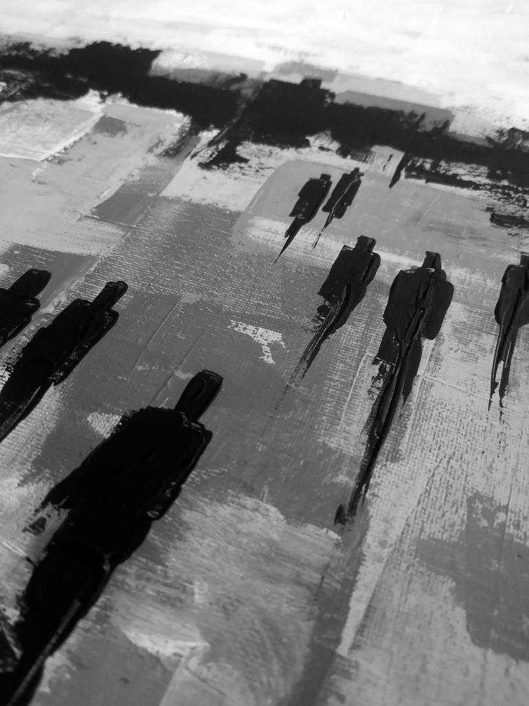 Original Abstract People Painting by Alex Sanvik