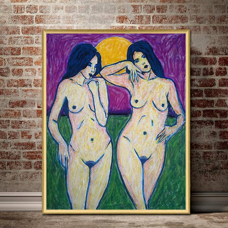 Original Figurative Nude Painting by Alex SanVik