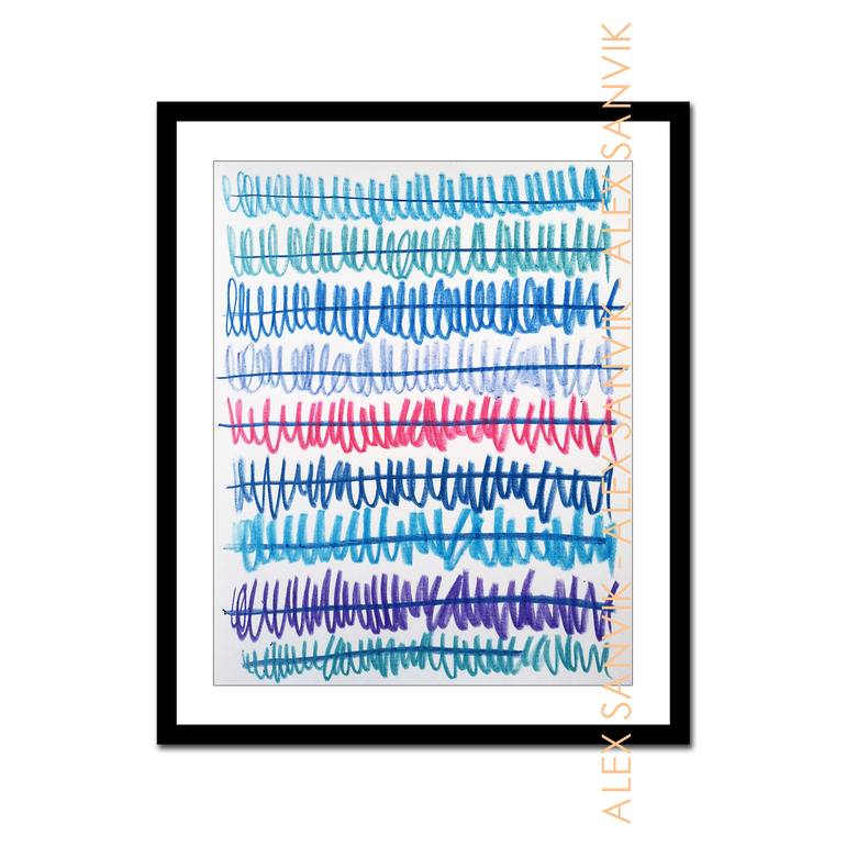 Original Abstract Expressionism Abstract Painting by Alex Sanvik