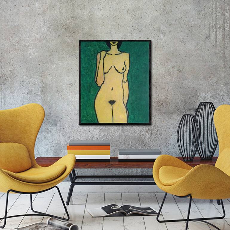 Original Figurative Nude Painting by Alex SanVik