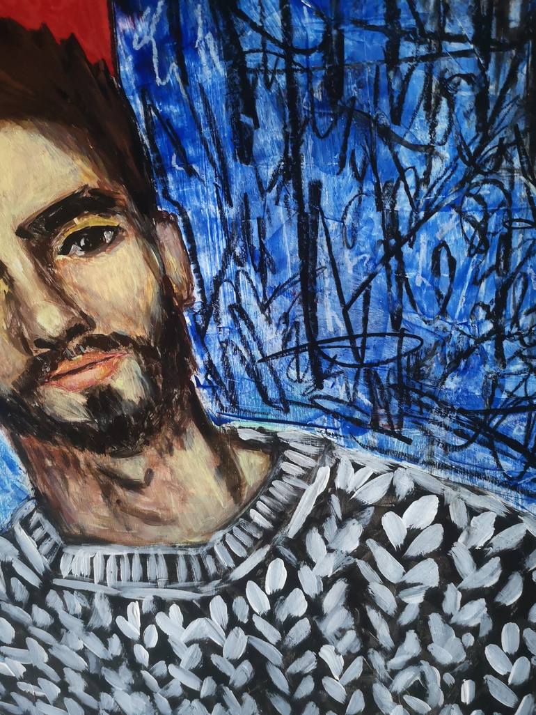 Original Expressionism Portrait Painting by Alex SanVik