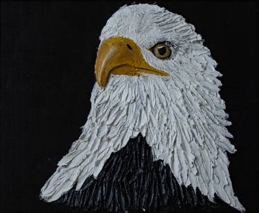3D painting. Sculptural painting. Eagle thumb
