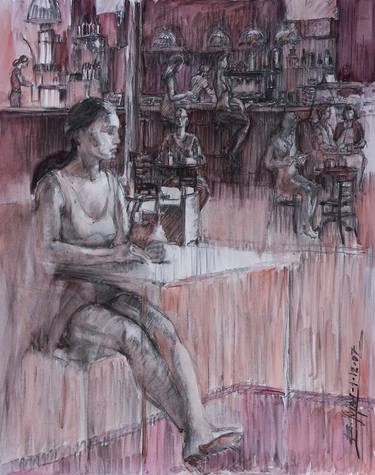 Original Figurative People Drawings by Emilio Sujar